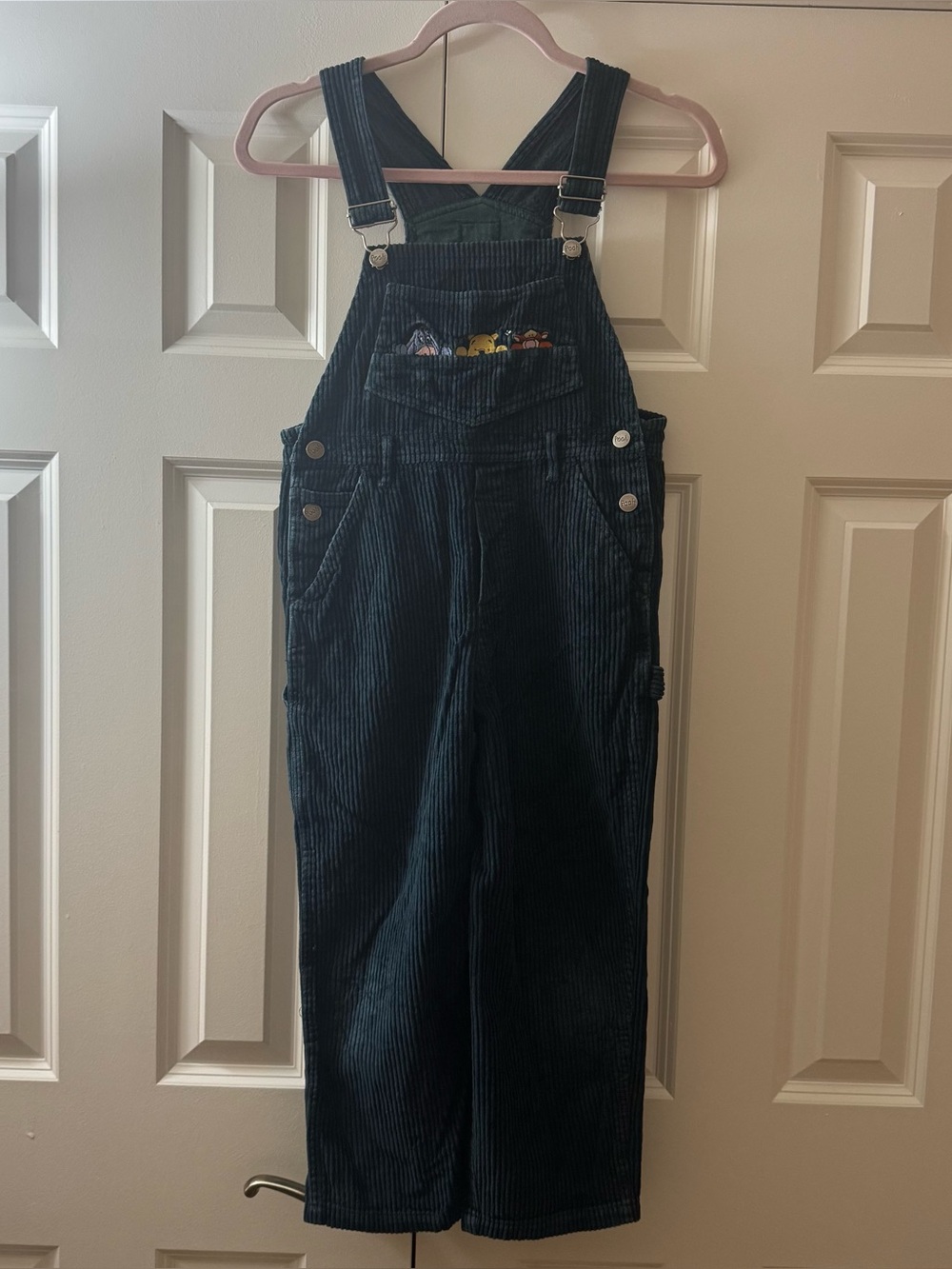 90s Vintage POOH BEAR Overalls Embroidered Winnie the Pooh Overalls Pants